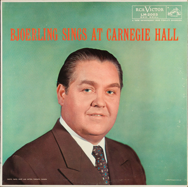 Bjoerling Sings At Carnegie Hall
