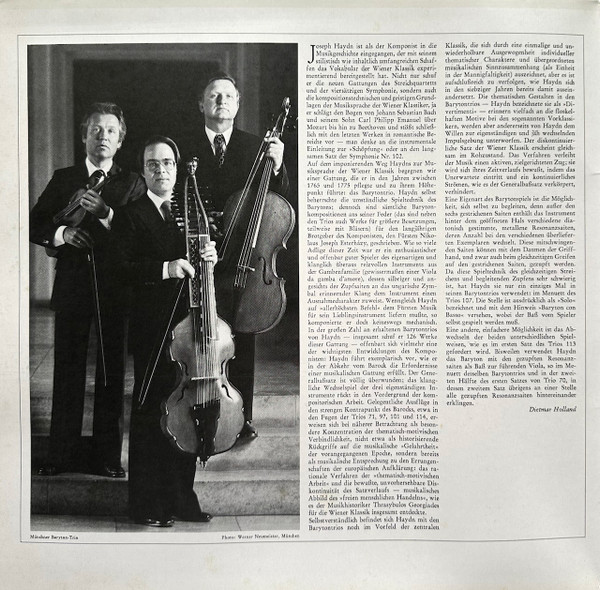 Trios F&uuml;r Baryton, Viola Und Violoncello