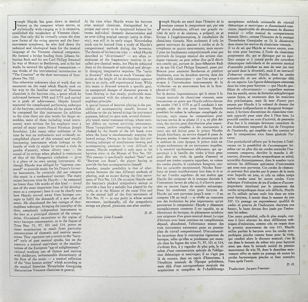 Trios F&uuml;r Baryton, Viola Und Violoncello