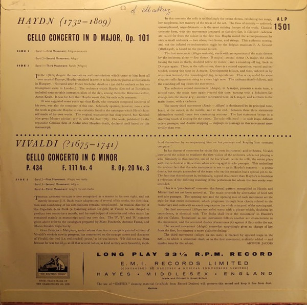 Cello Concerto In D Major / Cello Concerto In C Minor, P.434
