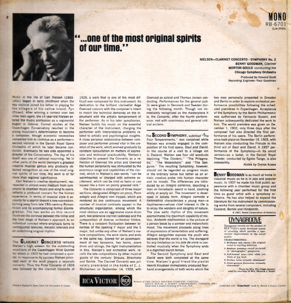 Clarinet Concerto / Symphony No. 2 ("The Four Temperaments")