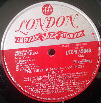 The Herbie Mann - Sam Most Quintet