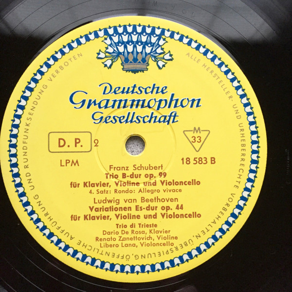 Franz Schubert: Piano Trio In B Flat Major, Op. 99 - Ludwig Van Beethoven: Variations In E Flat Major, Op. 44