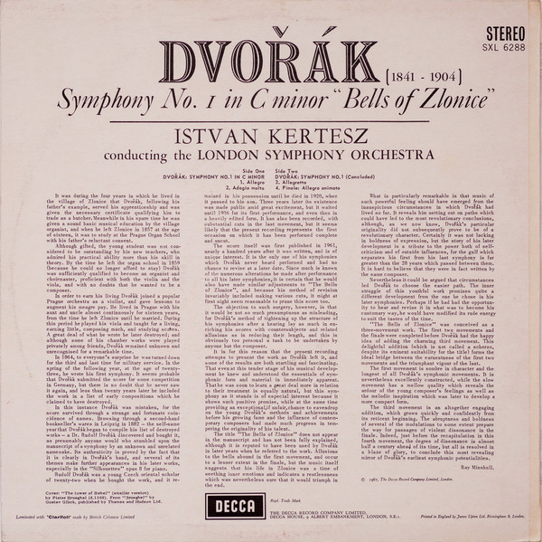 Symphony No. 1 In C Minor "Bells Of Zlonice"
