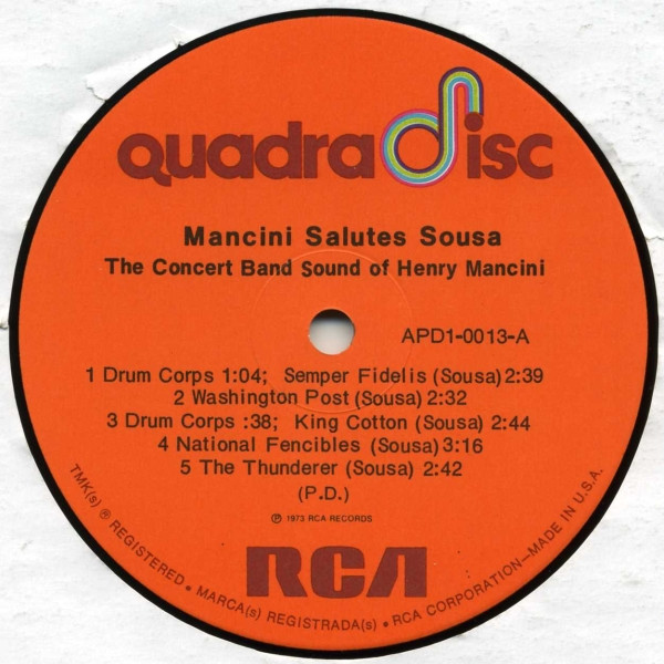 Mancini Salutes Sousa - The Concert Band Sound Of Henry Mancini