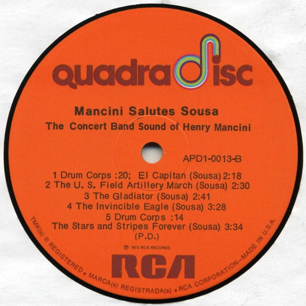 Mancini Salutes Sousa - The Concert Band Sound Of Henry Mancini