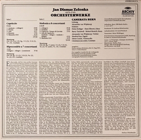 The Orchestral Works: Capriccio In D / Hipocondrie / Sinfonia