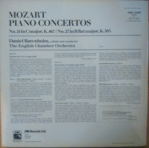 Piano Concertos: No. 21 In C Major, K.467 ・ No. 27 In B Flat Major, K.595