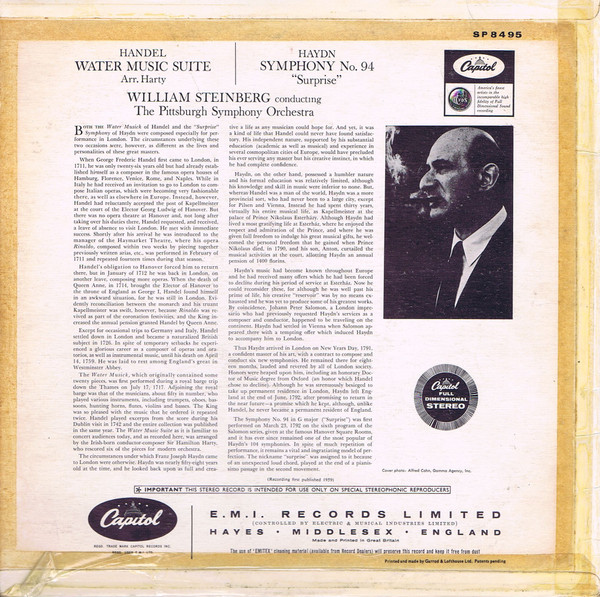 Water Music Suite / Symphony No. 94 "Surprise"