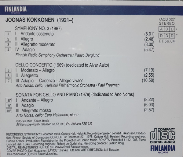 Symphony No. 3 / Cello Concerto / Sonata For Cello And Piano