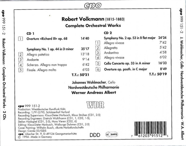 Complete Orchestral Works: Symphonies 1 & 2 &bull; Cello Concerto Op. 33 &bull; Overture &raquo;Richard III&laquo; &bull; Overture In C