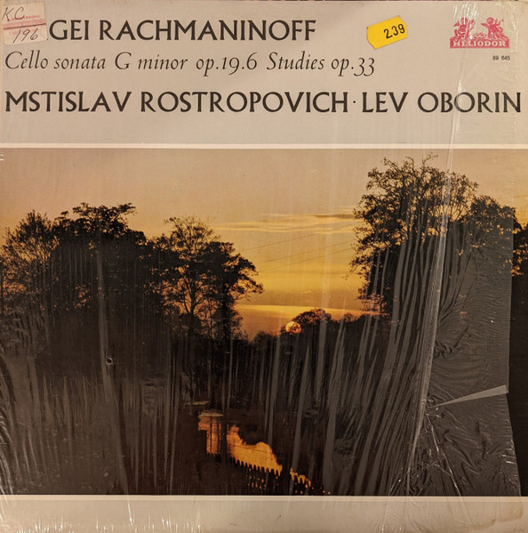 Cello Sonata G Minor Op.19, 6 Studies Op.33