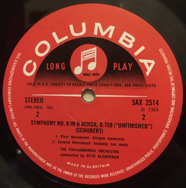 "Unfinished" Symphony; Symphony No. 5 In B Flat Major