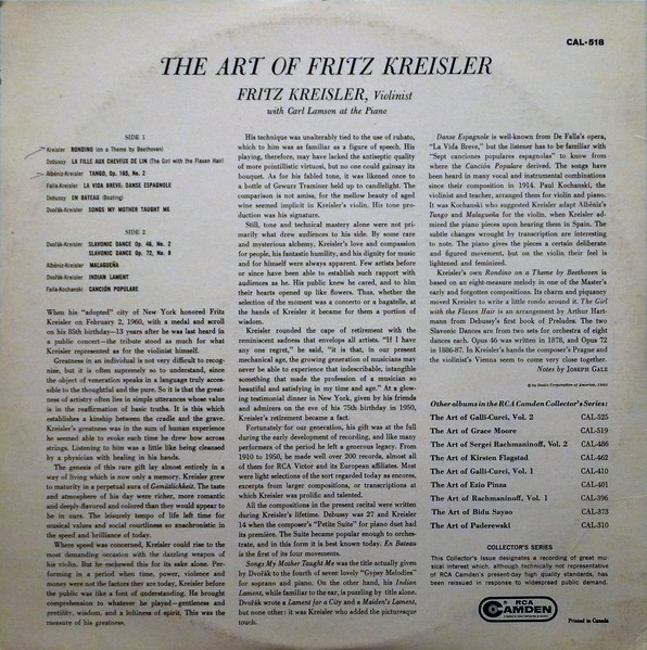 The Art Of Fritz Kreisler