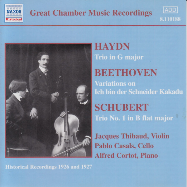 Trio Recordings, Vol 2 - Haydn / Beethoven / Schubert