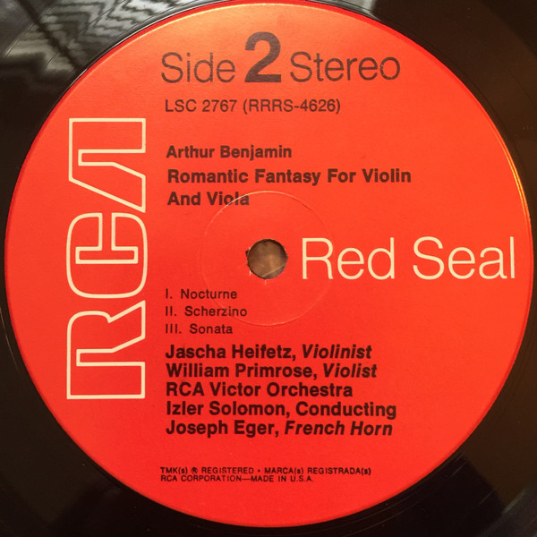 Concerto For Violin And Orchestra / Romantic Fantasy