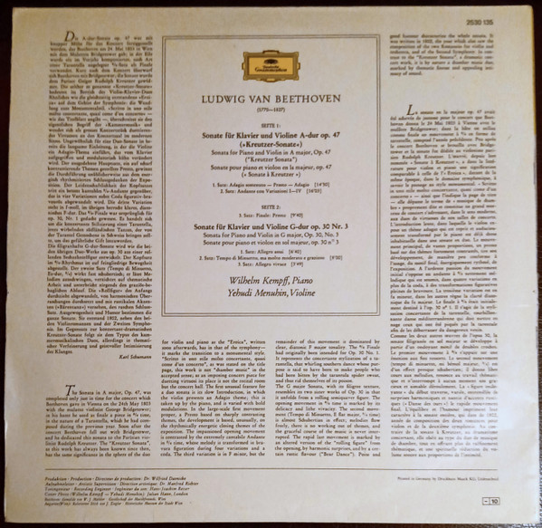 Violinsonaten = Violin Sonatas Op. 47 &raquo;Kreutzer&laquo; ∙ Op. 30 No. 3