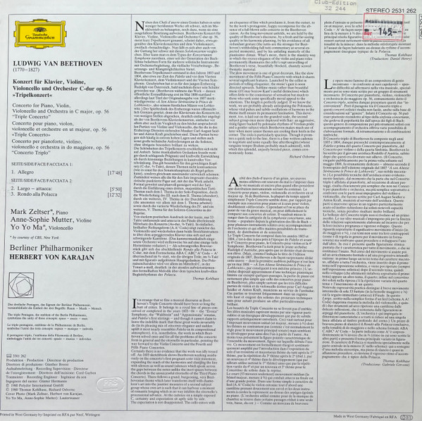 Tripelkonzert &bull; Triple Concerto