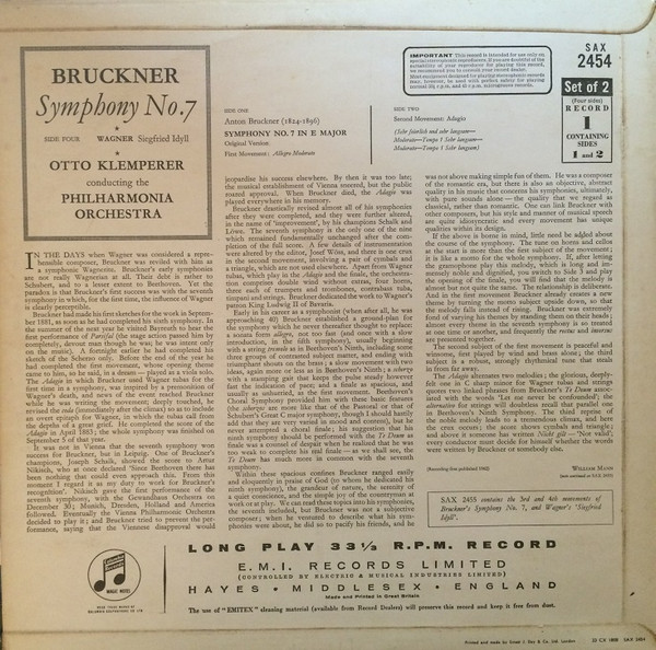 Symphony No.7 / Siegfried Idyll