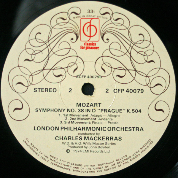 Symphony No 36 In C Major "Linz" / Symphony No 38 In D Major "Prague"