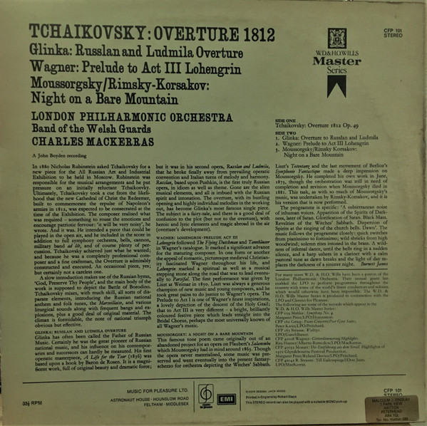 1812 Overture / Russlan And Ludmila Overture / Lohengrin Prelude To Act 3 / Night On A Bare Mountain