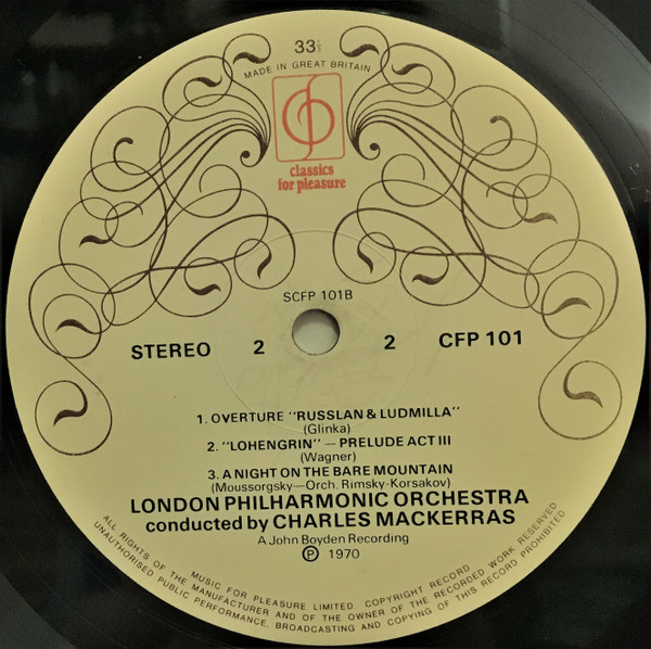 1812 Overture / Russlan And Ludmila Overture / Lohengrin Prelude To Act 3 / Night On A Bare Mountain