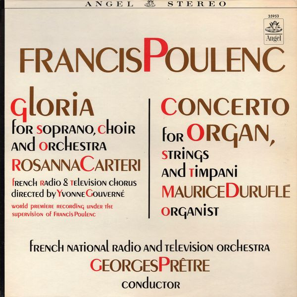 Gloria/ Concerto For Organ, Strings And Timpani