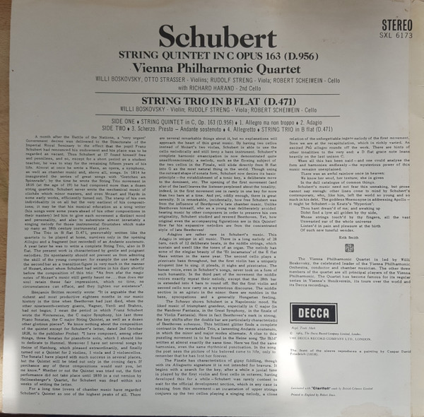 String Quintet In C (D.956) / String Trio In B Flat (D.471)