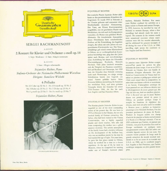 Klavierkonzert Nr. 2 In C-moll = Piano-Concerto No. 2 In C Minor / 6 Preludes
