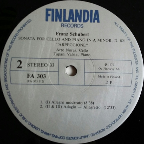 Sonata For Cello And Piano / Sonata For Cello And Piano &rdquo;Arpeggione&rdquo;
