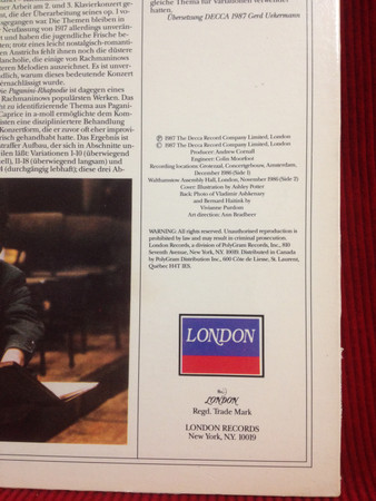 Piano Concerto No. 1 / Rhapsody On A Theme Of Paganini