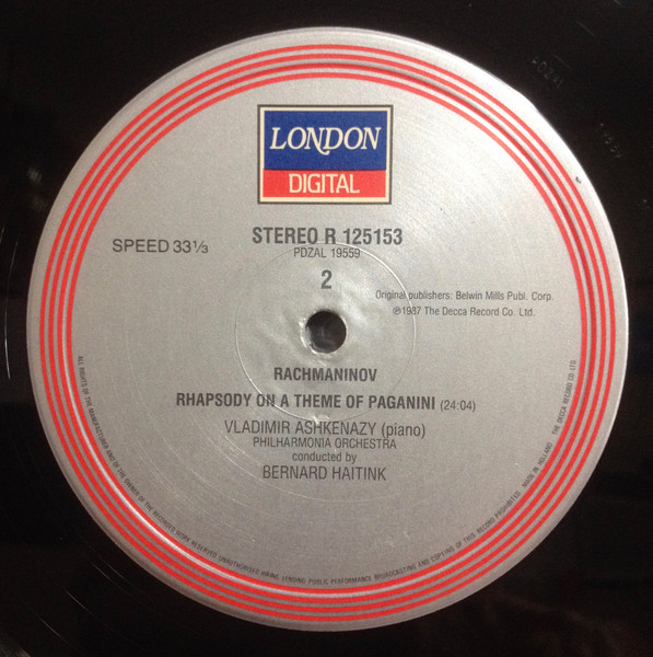 Piano Concerto No. 1 / Rhapsody On A Theme Of Paganini