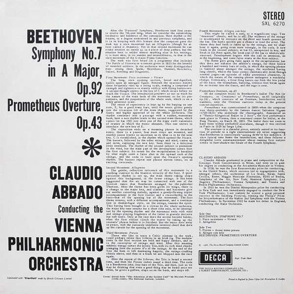 Symphony No 7 / Prometheus Overture