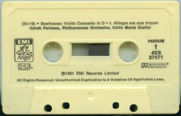 Beethoven Violin Concerto Perlman/Giulini