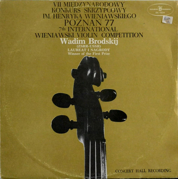 7th International Wieniawski Violin Competition Poznan '77