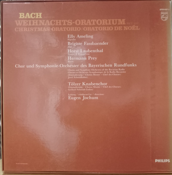 Weihnachts-Oratorium = Christmas Oratorio = Oratorio De No&euml;l
