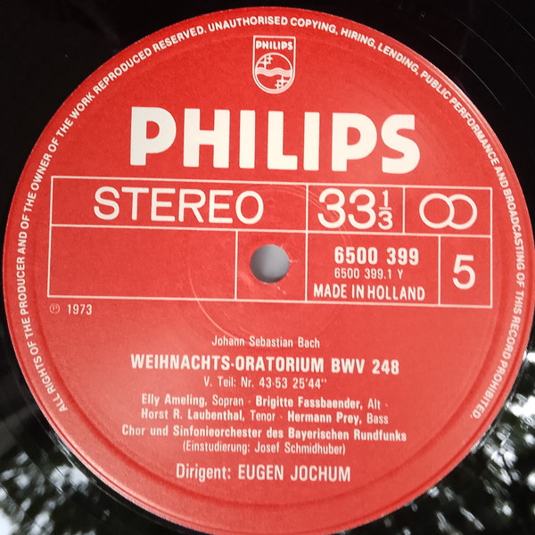 Weihnachts-Oratorium = Christmas Oratorio = Oratorio De No&euml;l