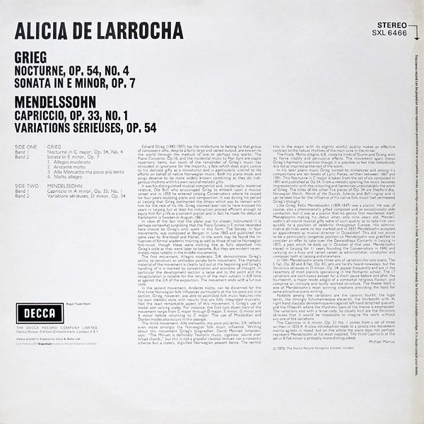 Nocturne, Op. 54, No. 4 / Sonata In E Minor, Op. 7 / Capriccio, Op. 33, No. 1 / Variations S&eacute;rieuses, Op. 54
