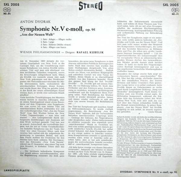 Symphonie Nr. V E-Moll, Op. 25 "Aus Der Neuen Welt"