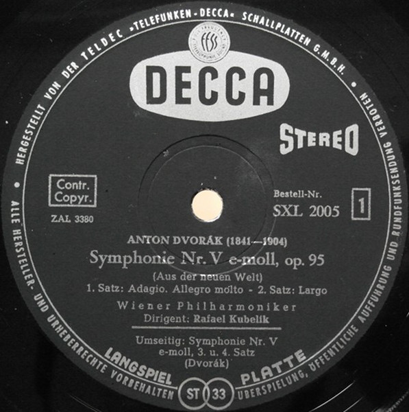 Symphonie Nr. V E-Moll, Op. 25 "Aus Der Neuen Welt"