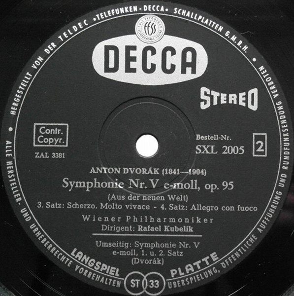 Symphonie Nr. V E-Moll, Op. 25 "Aus Der Neuen Welt"