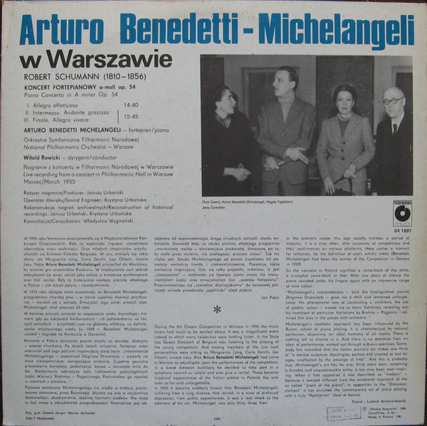 Arturo Benedetti Michelangeli W Warszawie