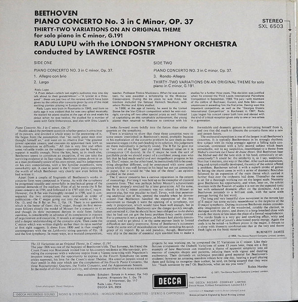 Radu Lupu Plays Beethoven Piano Concerto No. 3