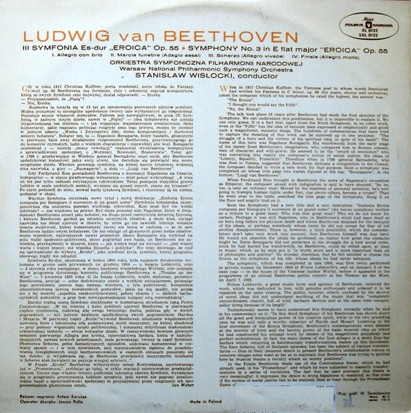 III Symfonia Es-dur "Eroica" Op. 55 = Symphony No.3 Eroica In E Flat Major Op.55