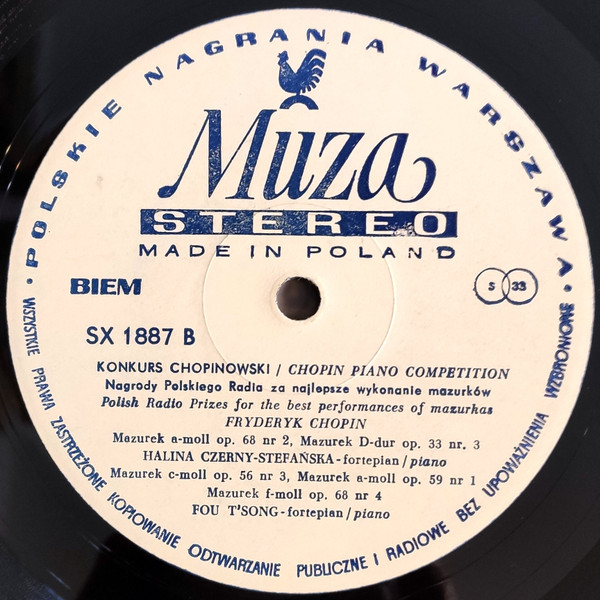 International Chopin Piano Competition: Polish Radio Prizes For The Best Performances Of Mazurkas