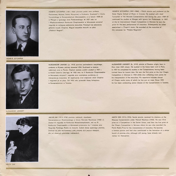 International Chopin Piano Competition: Polish Radio Prizes For The Best Performances Of Mazurkas