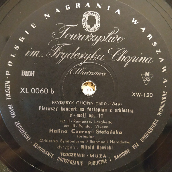 Fryderyk Chopin, Dzieła Wszystkie W Wykowaniu Artystow Polskich - Pierwszy Koncert Na Fortepian Z Orkiestra E-Moll Op. 11