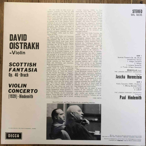 Scottish Fantasia / Violin Concerto